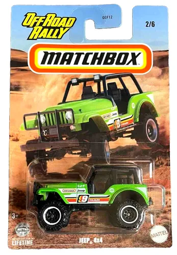 Matchbox Jeep 4x4 Off Road Rally 2/6 1:64 Modellauto Spielzeug Dakar HVT02 OVP