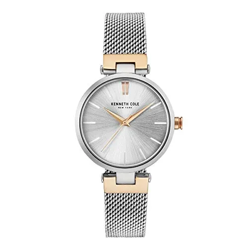 Kenneth Cole New York Damen-Armbanduhr KC50543003 - Armbanduhren aus Edelstahl mit elegantem, silbernem Design und 30 m Wasserdichtigkeit – ideal für den modischen Alltag.
