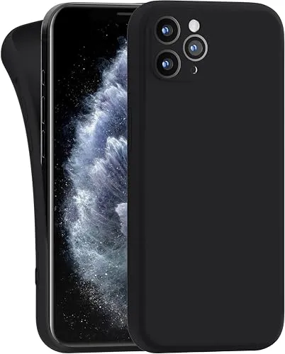 MyGadget Hülle Kompatibel mit iPhone 11 Pro Max - robuste Silikon Schutzhülle TPU Case Slim Silikonhülle - Back Cover Kratzfest Handyhülle - Schwarz