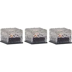 LED Solarkerzen Icecube 3er Set - Warmweiße Beleuchtung für den Außenbereich - Verleihen Sie Ihrem Außenbereich mit den LED Solarkerzen Icecube eine stimmungsvolle Atmosphäre. Diese solarbetriebenen Leuchten in Eiswürfelform bieten warmweißes Licht und schalten sich dank Dämmerungssensor automatisch ein.
