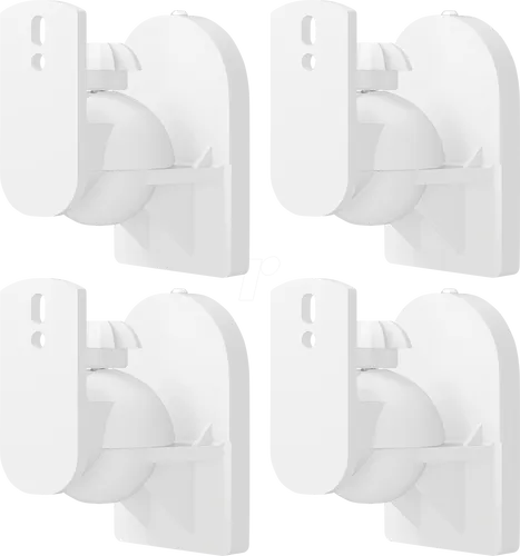 GOOBAY 49392 - Lautsprecher Wandhalterung, 4er Set, max. 3,5 Kg, weiß