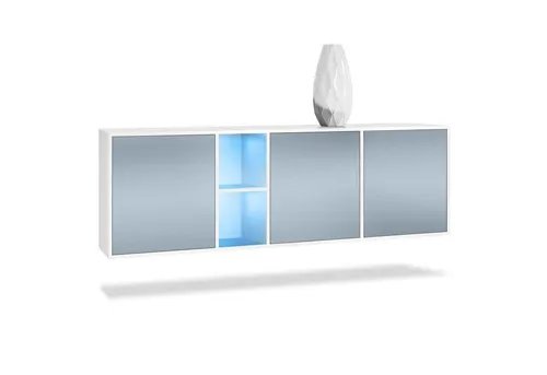 Vladon Sideboard Cuba mit LED-Beleuchtung in blau von Vladon