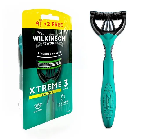 WILKINSON NEW EXTR 3 VERDE PS 4+2 - Hochwertige Rasierklingen für eine sanfte und gründliche Rasur, ideal für empfindliche Haut.