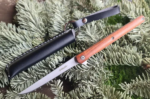 Haller Gentleman Folder Messer Taschenmesser Flipper Lederetui Sandelholz