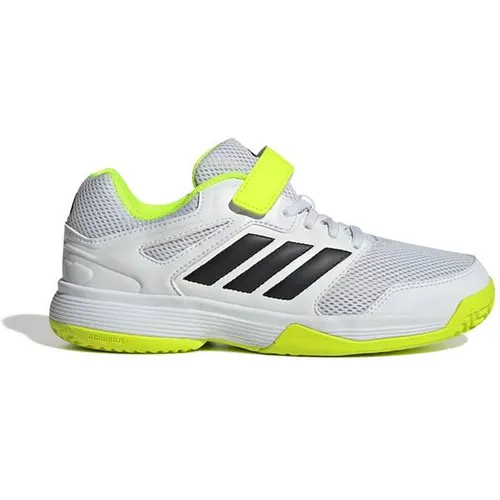 ADIDAS Kinder Volleyballschuhe Speedcourt Indoor Kids - Laufschuhe für Kinder mit griffiger Gummiaußensohle und belüftetem Obermaterial aus Mesh für optimalen Komfort und Halt bei jedem Sprung.