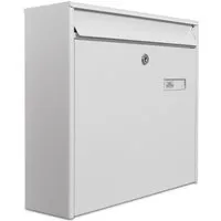 Burg-Wächter Briefkasten Weiß 36x32x10cm mit Namensschild