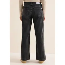 CECIL Damen Wide Leg Jeans 3817419, Dark Grey Washed - Stylische Wide Leg Jeans im Loose Fit mit High Waist, ideal für einen trendigen Look. Die graue Waschung und praktische Patch Pockets machen sie zum Must-Have in jeder Garderobe.
