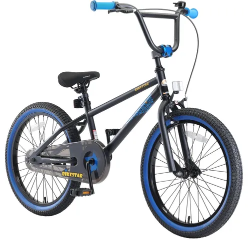 BIKESTAR Kinderfahrrad 20 Zoll für Mädchen & Jungen ab 6 Jahren - Freestyle BMX Rad, leicht und stabil dank Aluminiumteilen, fördert gesunde Entwicklung und bietet 60 Tage risikofreies Testen.
