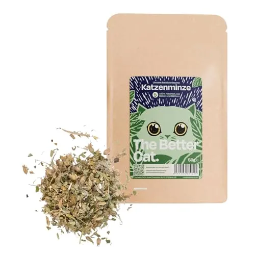 The Better Cat Katzenminze, 30g, Natürliches Beruhigungsmittel und Spielzeug für Katzen, Getrocknete Pflanzen, Blüten und Blätter, perfekt in Kissen