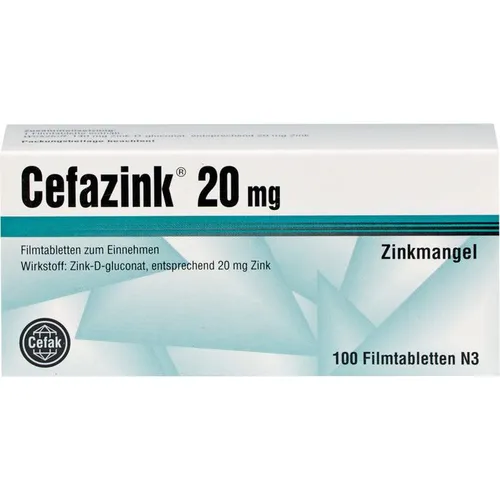 CEFAZINK 20 mg Filmtabletten 100 St. von Cefak