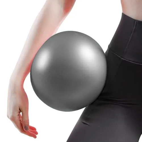 G5 HT SPORT Yoga-Pilatesball 25 cm [Mit Pumpe] Aufblasbarer Fitnessball für Gleichgewicht, Stabilität, Rehabilitation, Gymnastik | Kissen für Core-Training, Stretching, Yoga und Kräftigung (GRAU)