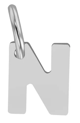 Akzent Feinsil Unisex-Kettenanhänger Buchstabe 925er Echt Silber rhodiniert (N)