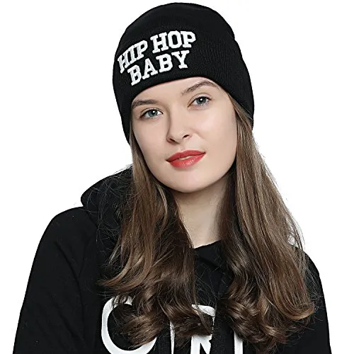 DonDon Mütze Damen Beanie Statement Wintermütze HIP HOP Baby