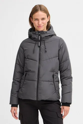 OXMO OXJuchena Damen Steppjacke mit Kapuze und Reißverschlusstaschen - XL - Stylische und bequeme Steppjacke für jeden Anlass. Mit regulierbarem Elastikband und Rippbündchen, ideal für den Übergang und den Winter. Leicht kombinierbar für sportliche oder schicke Outfits.