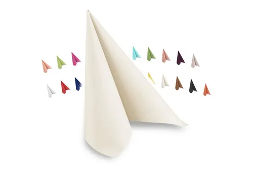 Hypafol Papierserviette Airlaid Serviette farbig 50 Stück in weiß von Hypafol