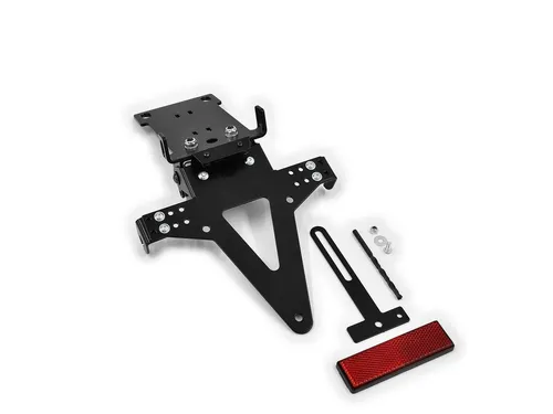 ZIEGER Kennzeichenhalter Classic Complete für Yamaha FZ6/Fazer BJ 2004-09 - Hochwertiger Kennzeichenhalter für Yamaha FZ6, langlebig und witterungsbeständig. Verstellbarer Neigungswinkel und einfache Montage ohne Verkleidungsänderungen.