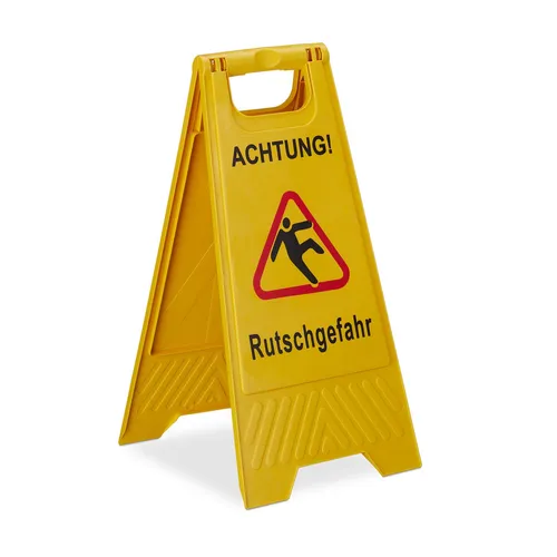 Achtung rutschgefahr aufsteller Klappbarer Warnaufsteller Klappbares Warnschild