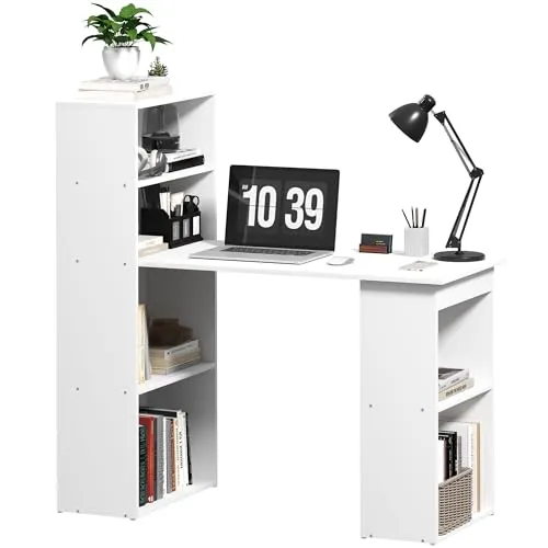 HOMCOM Schreibtisch Küchentisch mit Regal