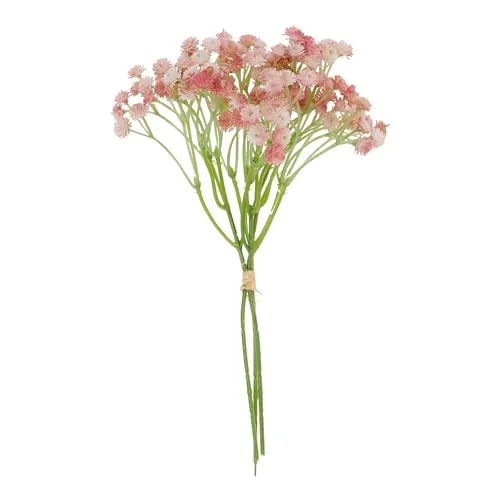 VBS Schleierkraut Bund Florissa Kunstblume 23 cm Länge 12 cm Breite Blüten 1 cm Kunststoff Frühling für Gestecke Kränze Sträuße Dekoration Rosa