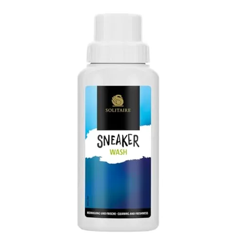 SOLITAIRE Sneaker Wash, Sneaker Waschmittel für die Waschmaschine, 250 ml, Reinigung und hygienische Frische für Sneaker, Sport- und Outdoor-Schuhe aus Textil, Nylon und Leder