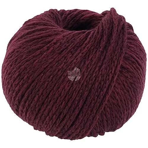LANA GROSSA Cool Merino Big | Voluminöses Kettengarn aus klassischer Merinowolle | Handstrickgarn aus 90% Schurwolle & 10% Polyamid | 50g Wolle zum Stricken & Häkeln | 90m Garn FB 228