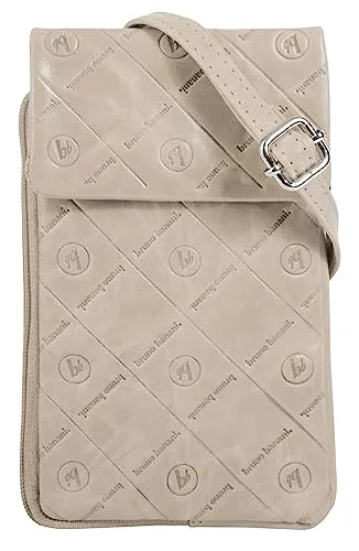 Umhängetasche BRUNO BANANI aus Leder für Damen - Elegante Handtasche aus 100% Rindleder, perfekt für Festivals und Stadtbummel. Mit praktischem Reißverschluss und Kartenfächern, leicht und stilvoll in beige.