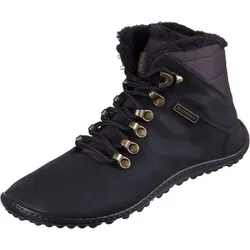 Leguano Barfußschuhe Schnürstiefelette schwarz 38 EU - Wanderschuhe für ein natürliches Gehgefühl, ideal für aktive Outdoor-Enthusiasten, mit flexibler Gummisohle und schnürbarem Design.