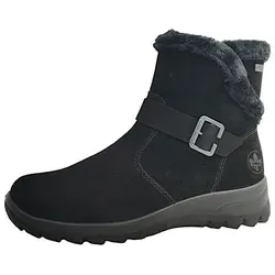 Rieker Stiefelette schwarz 40 EU - Wanderschuhe in Größe 40 EU, aus hochwertigem Leder, mit 3 cm Absatzhöhe und praktischem Reißverschluss für einfachen Einstieg. Ideal für stilvolle Outdoor-Abenteuer.