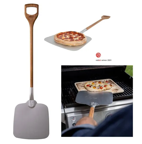 BOSKA : Schaufel Eis Pizza Alluminio-Manico Holz Eiche Cm. 111