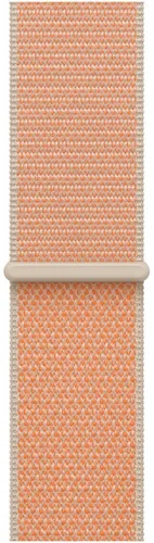 APPLE Sport Loop 40 mm - Ersatzarmband Cantaloupe - Weiches und atmungsaktives Sport Loop-Armband, leicht anzupassen dank Klettverschluss. Hergestellt aus recycelten Materialien, ideal für aktiven Einsatz.