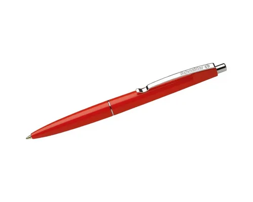 Schneider AA8 Kugelschreiber Office - Druckmechanik, rot, auswechselbare Mine mit stabilem Metallclip