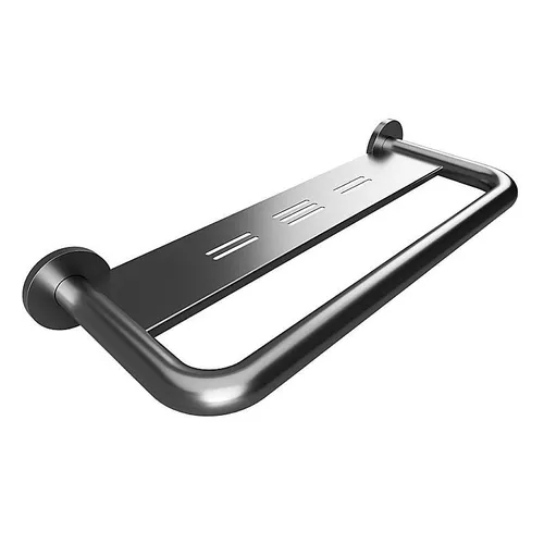 BELP Griff Edelstahl gebürstet mit Abdeckung für Bad & WC - Hochwertiger Edelstahlgriff für Bad & WC, gebürstete Oberfläche, ideal zum Bohren, sorgt für eine stilvolle und langlebige Lösung.