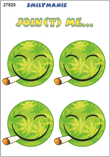 Aufkleber Smily Join(t) Me... 4er-Set 150 x 105 mm  Sticker Autocollant