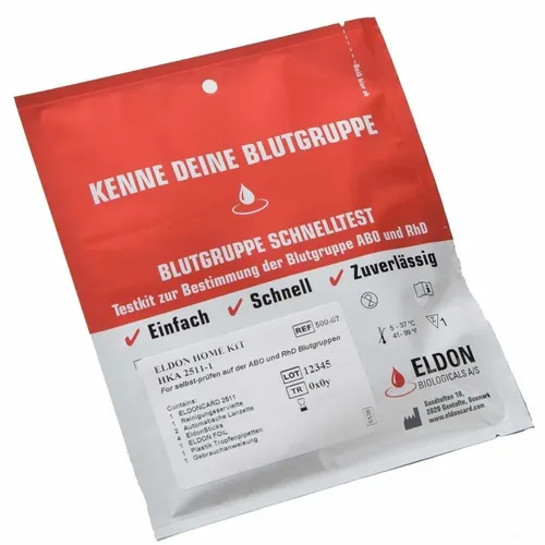 Blutgruppe Schnelltest Eldon HOME KIT HKA 2511
