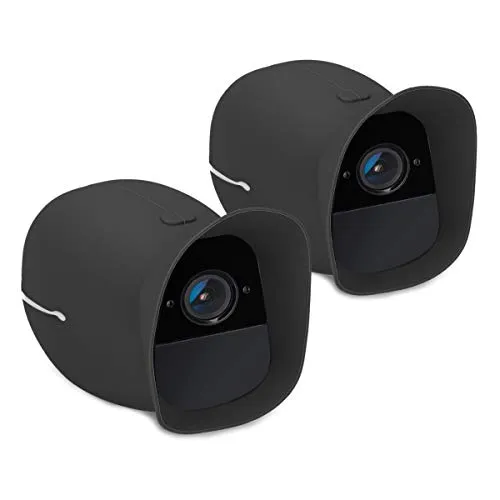 kwmobile 2X Hülle kompatibel mit Arlo Pro/Pro 2 Smart - Silikon Security Camera Cover Schutzhülle Kamera - Schwarz