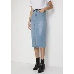 Midirock HECHTER PARIS Damen Gr. 46, Blau von Hechter Paris