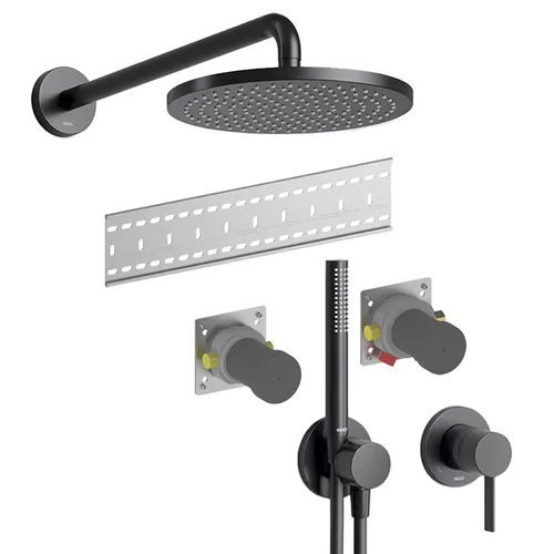 KEUCO IXMO Duschsystem Unterputz Regendusche Set black von KEUCO