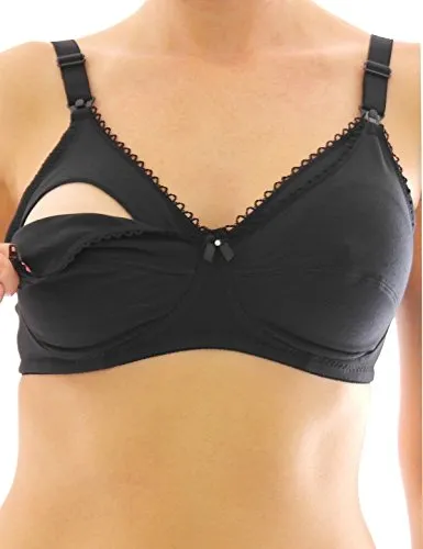 YESET Still-BH Clip ohne Bügel Umstands-Mode Baumwolle schwarz 38-85C