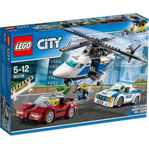 LEGO City 60138 Rasante Verfolgungsjagd - LEGO Set für Kinder von 5-12 Jahren mit 294 Teilen, ideal für spannende Abenteuer in der CITY Themenwelt.