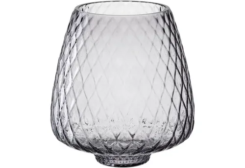 Leonardo Windlicht Gulia, Grau, Glas - Elegantes Windlicht aus Glas in Grau, ideal zur stimmungsvollen Dekoration für Ihr Zuhause, Größe 18x20x18 cm.