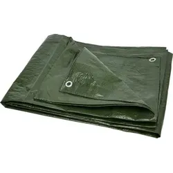 Garronda Abdeckplane wasserdicht, mit Ösen – 2x4 m 80 g/m2 – Gewebeplane PE – UV-arm, abwaschbar – plane gartenmöbel wasserdicht, Holz &... - Grün