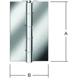 VORMANN Tür-Scharnier schmal B34xH60mm,gerollt blank von VORMANN AUGUST