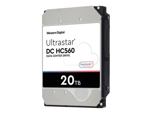 WD DC HC560 SAS HDD 20 TB für Rechenzentren - Hochleistungs-Festplatte mit 20 TB Speicher, optimiert für Rechenzentren, bietet hohe Zuverlässigkeit und Effizienz.