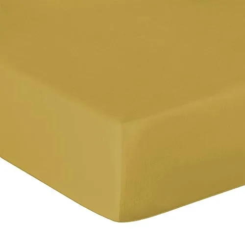 Heckett and Lane Spannbettlaken Elementi, Mako-Satin in gold von Heckett Lane