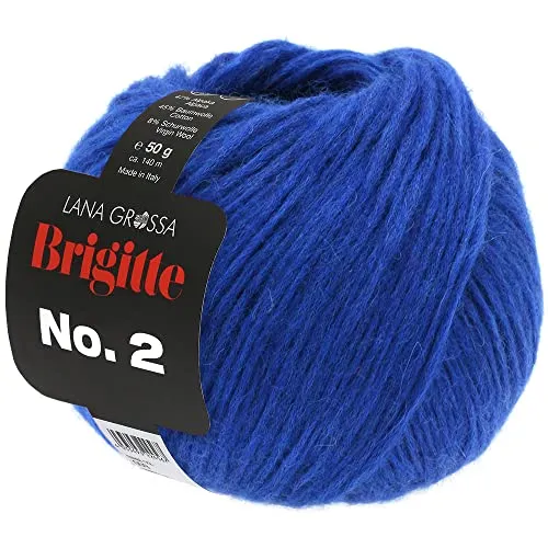 LANA GROSSA Brigitte Nr.2 | Edle Netzgarnstruktur aus Alpaka und Baumwolle | Handstrickgarn aus 47% Alpaka, 45% Baumwolle & 8% Schurwolle | 50g Wolle zum Stricken & Häkeln | 140m Garn FB 30