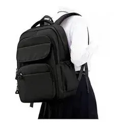 Schulrucksack 15,6 Zoll Laptop Rucksack wasserabweisend Schwarz