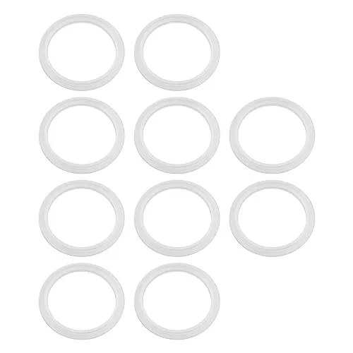 eMagTech 10 Stück O-Ringe Badewannenstopfen Dichtungsring Silikon Dichtung Ablaufdichtung für Push-Up Pop-Up Waschbecken Ablaufstopfen Beckenstopfen 34mm ID 43mm AD