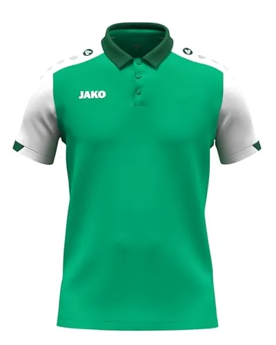 JAKO Unisex Poloshirt Dynamic, grün/weiß/dunkelgrün, 3XL - Poloshirt für Herren, ideal für Freizeit und Sport. Mit KEEP DRY Funktion für schnelles Trocknen und aus 100% recyceltem Polyester für umweltbewusste Mode.