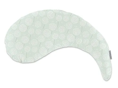 Set Theraline Stillkissen Yinnie & Spucktuch Blaubär | Schmuse- und Lesekissen 135 cm x 35 cm | Bauchstützkissen mit sandfeinen Perlen | Schmusekissen inkl. Außenbezug