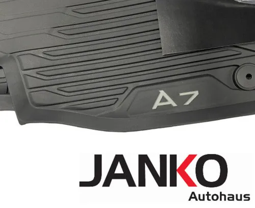 Original Audi A7 C8 Allwetterfußmatten 2tlg., Gummifußmatten für vorne - Schwarze Gummifußmatten für Audi A7 C8, idealer Schutz vor Schmutz und Nässe, perfekt für den Einsatz in jedem Wetter.